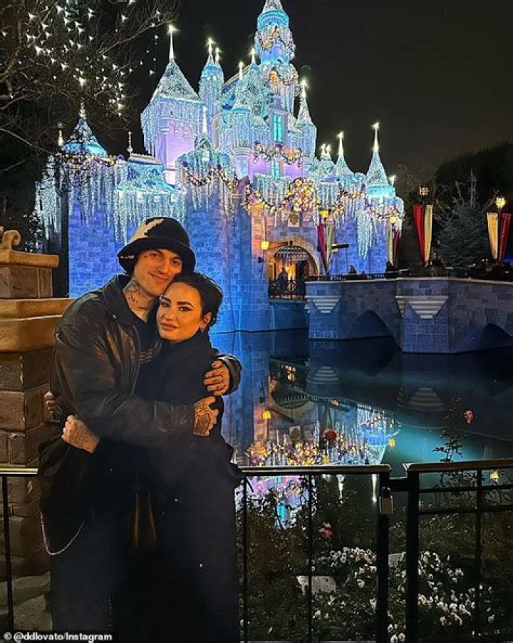 
Demi Lovato Shares Sweet Kiss with Boyfriend Jutes at Disneyland on Christmas Eve: ‘Love U So Much’ 