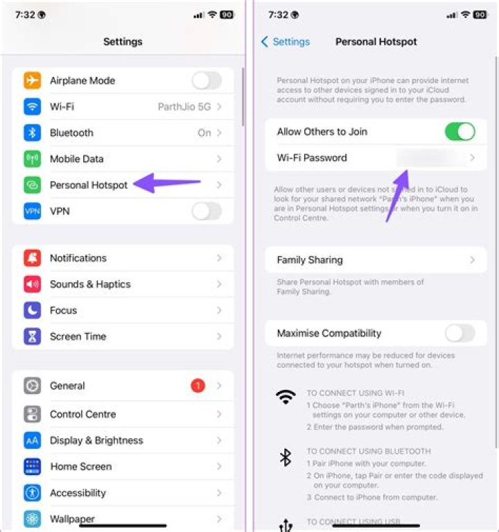 How to contact carrier for personal hotspot